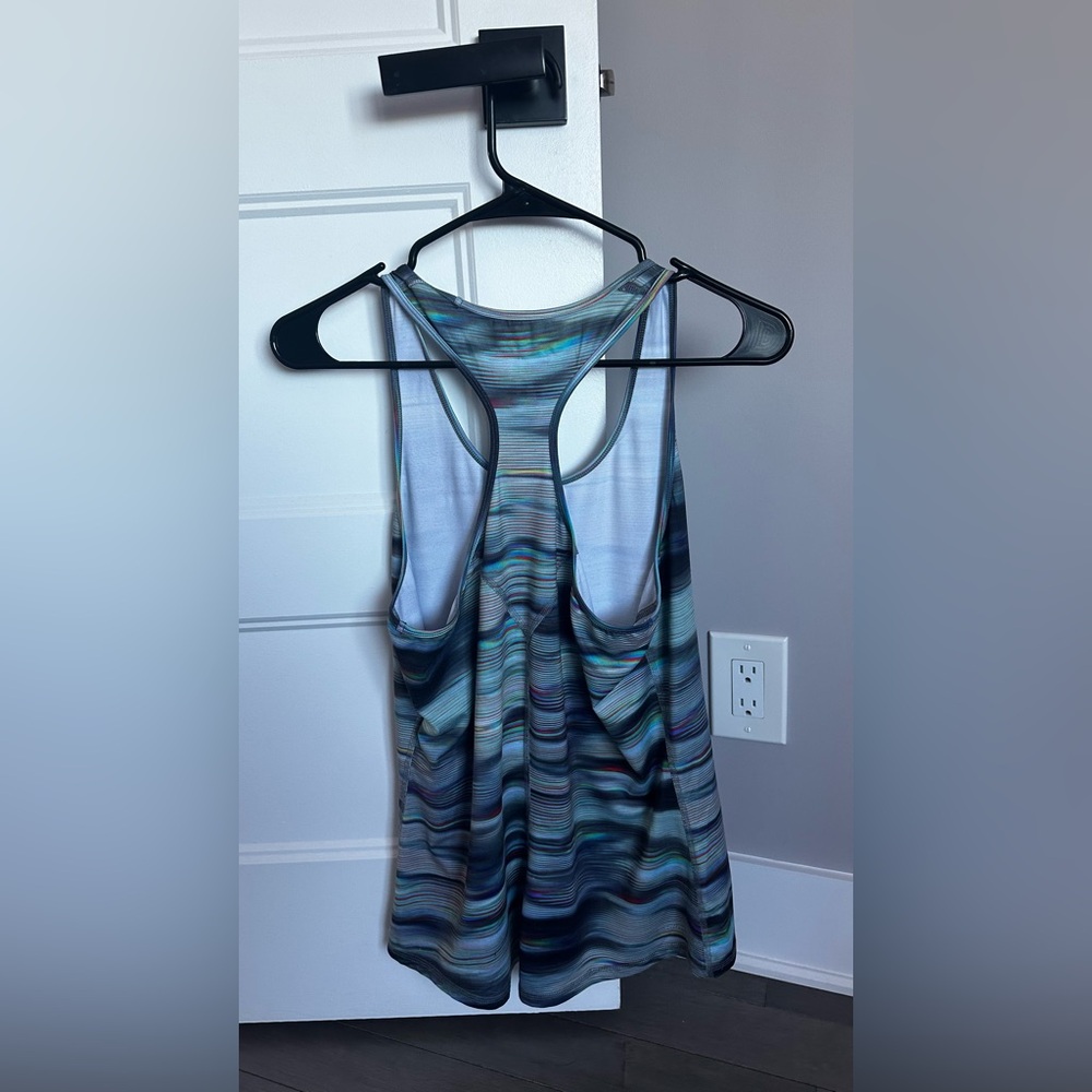 Champion Blue and Green Striped Muscle Tee